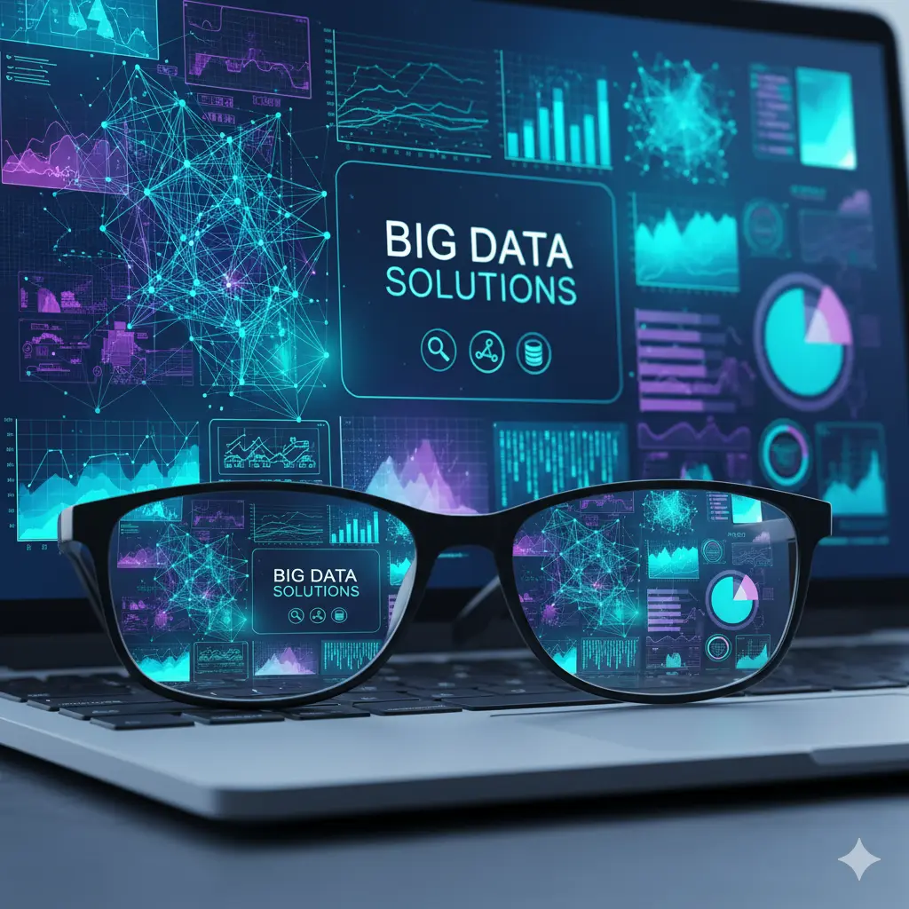 Big Data Visualisierung auf einem Laptop-Bildschirm